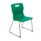 Titan Skid Base Chair, Size 5, green plastic seat, silver metal frame, contemporary design for versatile seating.