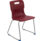 Titan Skid Base Chair, Size 6, in burgundy with a sleek design and silver metal base.