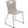 Titan Skid Base Chair, Size 6, in grey, featuring a sleek design with a chrome frame and blue tips.