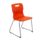 Titan Skid Base Chair in Size 6, featuring a vibrant orange plastic seat and silver metal frame.