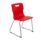Titan Skid Base Chair, Size 6, red color with a durable plastic seat and chrome skid base.