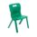 Titan One Piece Chair, Size 3, in green, featuring a solid plastic construction and ergonomic design.