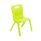 Titan One Piece Chair, Size 3, in vibrant lime green, featuring a curved design with a back handle.