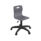 Titan Swivel Junior Chair, Size 3-4, Charcoal seat, Black plastic base with castors.