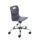 Titan Swivel Junior Chair, Size 3-4, Charcoal seat with Chrome base and castors. Suitable for young learners.
