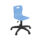 Titan Swivel Junior Chair in blue with plastic base, castors, and lumbar support, designed for educational settings.