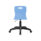 Titan Swivel Junior Chair in blue, height-adjustable with plastic base and castors, designed for educational settings.