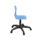 Titan Swivel Junior Chair, height-adjustable with blue plastic seat, black plastic base, and castors for mobility.