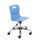 Titan Swivel Junior Chair, Size 3-4, Sky Blue seat with Chrome base and castors.