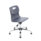 Titan Swivel Junior Chair, Size 3-4, charcoal seat with chrome base and glides. Suitable for kids.