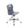 Titan Swivel Junior Chair, Size 3-4, charcoal seat with chrome base and glides. Suitable for kids.