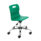 Titan Swivel Junior Chair, Size 3-4, green seat, chrome base with castors. Ideal for children's use.