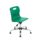 Titan Swivel Junior Chair, Size 3-4, green seat with chrome base and glides. Adjustable height and modern design.