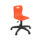 Titan Swivel Junior Chair, Size 3-11, Orange seat with Black plastic base and castors.