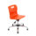 Titan Swivel Junior Chair in orange with a chrome base and glides, designed for sizes 3-4.