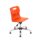 Titan Swivel Junior Chair in orange with a chrome base and glides, designed for sizes 3-4.