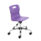 Titan Swivel Junior Chair, Size 3-4, purple seat, chrome base with castors. Ideal for kids' study spaces.