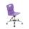 Titan Swivel Junior Chair, Size 3-4, purple seat, chrome base with glides. Ideal for kids' study areas.