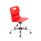 Titan Swivel Junior Chair, Size 3-4, red seat with chrome base and glides.