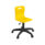 Titan Swivel Junior Chair, Size 3-4, yellow seat with black plastic base and castors. Ideal for children's use.