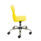 Titan Swivel Junior Chair in bright yellow with chrome base and castors, featuring a height-adjustable, swivelling design.