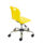 Titan Swivel Junior Chair in yellow with a chrome base and castors, height-adjustable and designed for educational settings.