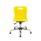 Titan Swivel Junior Chair in yellow with chrome 4-star base, height-adjustable seat, and lumbar support for educational environments.