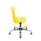 Titan Swivel Junior Chair in yellow with chrome 4-star base, height-adjustable swivel seat, and anti-tilt safety features.