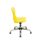 Titan Swivel Junior Chair in yellow with chrome 4-star base, height-adjustable swivel seat, and anti-tilt safety features.