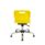 Titan Swivel Junior Chair in yellow with chrome base, height-adjustable, designed for educational seating.