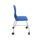 Titan Move 4 Leg Chair with Castors in blue, featuring ergonomic lumbar support and a sturdy steel frame.