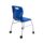 Titan Move 4 Leg Chair with Castors, blue polypropylene seat, sturdy steel frame, ergonomic design, ideal for educational spaces.