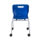 Titan Move 4 Leg Chair with Castors in blue, featuring a sturdy steel frame, ergonomic design, and easy mobility for educational spaces.