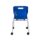 Titan Move 4 Leg Chair with Castors in blue, featuring a sturdy steel frame, ergonomic design, and easy mobility for educational spaces.