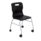 Titan Move 4 Leg Chair with Castors, featuring a black seat and silver metal frame. Ideal for flexible seating arrangements.