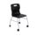 Titan Move 4 Leg Chair with Castors, featuring a black seat and silver metal frame. Ideal for flexible seating arrangements.