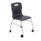 Charcoal Titan Move 4 Leg Chair with castors, featuring a plastic seat and a silver metal frame.