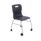 Charcoal Titan Move 4 Leg Chair with castors, featuring a plastic seat and a silver metal frame.