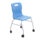 Titan Move 4 Leg Chair with Castors in Sky Blue, featuring a durable plastic seat and metal frame.