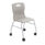 Titan Move 4 Leg Chair with Castors in grey, featuring a molded plastic seat and sturdy metal frame.