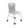 Titan Move 4 Leg Chair with Castors in grey, featuring a molded plastic seat and sturdy metal frame.