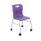 Titan Move 4 Leg Chair with Castors in purple, featuring a modern design and a sturdy metal frame.