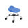 Titan Swivel Junior Stool in blue with a chrome base and castors, suitable for size 5-6.