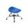 Titan Swivel Junior Stool, Size 5-6, blue seat with chrome base and glides. Ideal for children's use.