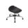 Titan Swivel Junior Stool, Size 5-6, black seat, chrome base with glides.