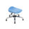 Titan Swivel Junior Stool in sky blue with a chrome base and glides, designed for size 5-6.