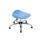 Titan Swivel Junior Stool in sky blue with a chrome base and glides, designed for size 5-6.