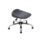 Titan Swivel Junior Stool, Size 5-6, Charcoal seat, Chrome base with glides. Compact and modern design.