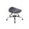Titan Swivel Junior Stool, Size 5-6, Charcoal seat, Chrome base with glides. Compact and modern design.