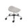 Titan Swivel Junior Stool, size 5-6, grey seat with chrome base and castors. Stylish and functional design.
